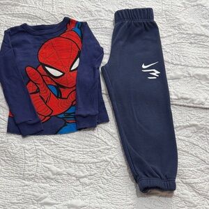 Kids Spider Graphic Navy Outfit